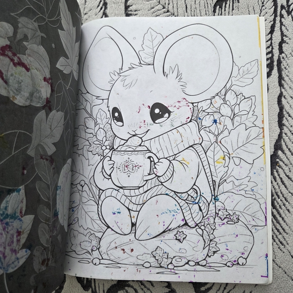 Autumn Mouse Coloring Book - Picture 10 of 16